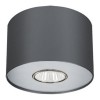 GULLO spot Stropní svítidlo, těleso kov, povrch bílá, reflektor kov vnější šedostříbrná, vnitřní černá grafit, pro žárovku 1x35W, GU10, 230V, IP20, tř.1, d=130mm, h=80mm náhled 5