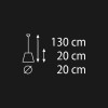 CONCR 2 Závěsné svítidlo, základna kov, stínítko beton, pro žárovku 1x35W, GU10, ES50, 230V, IP20, tř.1, d=200mm, h=200mm, závěs celk. l=1300mm, lze zkrátit náhled 2
