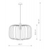 RET Závěsné svítidlo, základna kov, povrch černá, stínítko kov černá, pro žárovku 1x35W, GU10, 230V, IP20, tř.1, rozměry 480x305mm, vč kabelového závěsu l=995mm lze zkrátit náhled 5