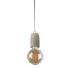 SEDENIO A Závěsný kabel s objímkou, základna beton, povrch šedostříbrná, imitace opotřebení, pro žárovku 1x60W, E27, 230V, IP20, tř.1, rozměry d=60mm, vč černého závěsu l=1300mm lze zkrátit náhled 1