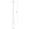SEDENIO A Závěsný kabel s objímkou, základna beton, povrch šedostříbrná, imitace opotřebení, pro žárovku 1x60W, E27, 230V, IP20, tř.1, rozměry d=60mm, vč černého závěsu l=1300mm lze zkrátit náhled 7
