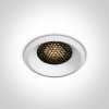 IZEGE X 1x10W HONEYCOMB Stropní podhledové, svítidlo se svět. reduktorem honeycomb,  kov, bílá, LED 6,5W, 500lm, přepín CCT teplá 3000K/3500K/neutrální 4000K, vyzař. úhel 36°, 700mA, IP20, d=70mm, h=40mm, driver SAMOSTATNĚ náhled 1