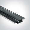 LUKS PROFIL 62x15 Vestavný, zápustný bezrámečkový profil pro LED pásky do sádrokartonu, materiál hliník, povrch černá, difuzor plast černá, max šířka LED pásků w=20mm, rozměry 62x15mm, délka l=2m. náhled 1