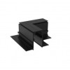 HOROS corner BI H II 95x95mm Rohová L spojka 90°, horizontální odbočení, vestavného magnetického systému, materiál hliník, povrch černá, 48V, rozměry 95x95mm náhled 1