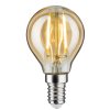 LED žárovka E14 Světelný zdroj, žárovka, tvar kapková, sklo jantar, LED 2,5W, E14, teplá 2700K, 250lm, Ra80, 230V, střední životnost 15.000 hod, 50.000 zap/vyp, d=45mm, l=80mm náhled 1