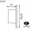 LENGIS LED 1,7W SQ Vestavné svítidlo do stěny čtvercové, materiál plast, bílá, LED 1,7W, teplá 2700K, 110lm, 230V, IP20, tř.2, 78x78x35mm, svítí dolů, montáž do KU68 náhled 3