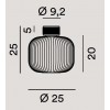FARA PL 1x40W E27 Stropní svítidlo, základna kov a keramika, povrch šedá, difuzor sklo opál, pro žárovku 1x40W, E27, 230V, IP20, tř.1, rozměry d=250mm, h=250mm. náhled 2