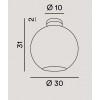 LAUCHSTAT PL 1x60W E27 Stropní svítidlo, základna kov, povrch bílá, difuzor sklo opál, pro žárovku 1x60W, E27, 230V, IP20, tř.1, rozměry d=300mm, h=310mm. náhled 2