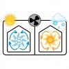 COLDER 35W, CCT Stropní ventilátor s osvětlením, těleso plast černá, difuzor plast opál, LED 35W, CCT přepín teplota teplá 3000K - denní 6000K, 1600lm stmív.dálk. ovl., 230V, IP20, rozměry d=480mm, h=170mm. náhled 4
