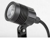 ASSAFOS 3W, IP65 Bodové venkovní svítidlo, nastavitelný směr svícení, těleso plast černá, LED 3W, neutrální 4000K, 260lm, IP65, tř.2, d=80mm, h=235mm, s bodcem do záhonu. náhled 2