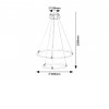 FRAXI HL 55W CCT Závěsné svítidlo, těleso kov, povrch chrom, dif plast opál, LED 55W, CCT nast teplota teplá 3000K - denní 6000K, 4700lm, stmív.,230V, IP20, d=600mm,vč závěs lanka l=1200mm, lze zkrátit. náhled 3