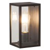ECHO 1x60W E27 VÝPRODEJ Nástěnné venkovní svítidlo, těleso hliník černá mat, krycí sklo čiré, pro žárovku 1x60W, E27, 230V, IP44, tř. 1. rozměry 120x120x220mm náhled 2