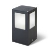 ILAS 200 1x18W E27 Sloupkové svítidlo těleso hliník, povrch černá antracit, difuzor sklo opál mat, pro úspornou žárovku 1x18W, E27, A60, 230V, IP44, tř.1, h=200mm, 108x108mm náhled 1