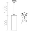 VICTORINO PENDANT 1x15W E27 Závěsné svítidlo na třiokrouhlou napájecí lištu, těleso kov, difuzor sklo opál, pro žárovku 1x15W, E27, 230V, IP20, tř.2. rozměry d=120mm h=325mm, včetně závěsu l=1625mm, lze zkrátit náhled 2
