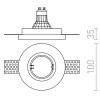 ALTR ROUND 1x35W GU10 Stropní, podhledové bodové svítidlo kruhové, těleso sádra bílá, pro žárovku 1x35W, GU10, 230V, IP20, tř.2. rozměry d=100mm h=35mm náhled 3
