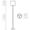 RULVAB STAND 1x28W E27 Stojací lampa, těleso kov, povrch lak černá mat, stínítko textil černá, pro žárovku 1x28W, E27, 230V, IP20, tř.2. rozměry d=230mm h=1455mm, vč. vypínače na kabelu náhled 4