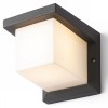 MINERAX WALL 1x13W E27 Nástěnné venkovní svítidlo, základna kov, povrch lak černá antracit, difuzor plast opál, pro žárovku 1x13W, E27, 230V, IP44, tř.1. rozměry 160x160x190mm náhled 2