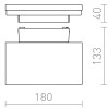 LARNA WALL Nástěnné venkovní svítidlo, základna kov, povrch lak černá antracit, difuzor plast opál, LED 1x8W, teplá 3000K, 590lm, Ra80, 230V, IP54, tř.1. rozměry 180x133x40mm náhled 3