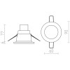 NOMINA ROUND 1x35W GU5,3 Stropní, podhledové svítidlo kruhové, těleso plast bílá lesk, difuzor plast opál, pro žárovku 1x35W, GU5,3, 12V, do koupelny IP44/IP20, tř.2. rozměry d=60mm h=6mm náhled 3