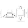 NOMINA SQUARE 1x35W GU5,3 Stropní, podhledové svítidlo čtvercové, těleso plast bílá lesk, difuzor plast opál, pro žárovku 1x35W, GU5,3, 12V, do koupelny IP44/IP20, tř.2. rozměry 90x90x6mm náhled 3