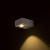 MENMENT WALL Nástěnné venkovní svítidlo, základna kov, povrch hliník mat, krycí sklo čiré, LED 1x5W, teplá 3000K, 390lm, Ra80, 230V, IP54, tř.1. rozměry 110x80x45mm, svítí dolů náhled 3