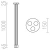 RUBLO 3x28W E27 Stropní přisazené svítidlo, flexibilní rameno, husí krk, zákldana kov, povrch lak černá, pro žárovku 3x28W, E27, 230V, IP20, tř.1. rozměry d=150mm vč. 3 ramen l=1090mm náhled 3