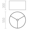 DIONE ROUND3 Stínítko svítidla, těleso textil, barva černá, pro žárovku max 23W, rozměr d=550mm h=300mm, závěsný kabel s objímkou dodáván SAMOSTATNĚ náhled 2