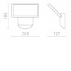 HERISONE LED IP65 Nástěnné venkovní svítidlo, těleso kov, povrch černá antracit, difuzor sklo opál, LED 20W, 940lm, teplá 3000K, 230V, IP65, tř.1, rozměry 185x200x127mm náhled 4