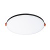 DILLINGEN R Stropní, podhledové svítidlo, kruhové, rámeček černá, LED 12W, 1200lm, teplá 3000K, Ra80, 230V, IP20, rozměry d=160mm, h=10mm, trafo na kabelu náhled 1