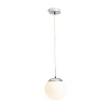 ELLRICH PL, 1x15W, IP44 Závěsné svítidlo, základna kov, povrch chrom, difuzor sklo opál, pro žárovku 1x15W, E27, 230V, zvýš. krytí IP44, d=170mm, vč závěs kabelu h=870mm, lze zkrátit. náhled 1