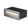 IRDETO RE IP20 VÝPRODEJ Vestavné, svítidlo do stěny, těleso hliník, povrch šedostříbrná, difuzor opál, LED 3W, teplá 3000K, 160lm, Ra80, 230V, IP20, tř.1, rozměry: 133x52x73mm, vč. montážního boxu, svítí náhled 9
