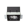 AISA 1x50W G53 Stropní, vestavné, bodové, bezrámečkové svítídlo, výklopné +-30°, těleso kov, povrch černá, pro žárovku 1x50W, G53, 12V, IP20, rozměry 150x150mm, h=180mm náhled 6