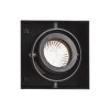 AISA 1x50W GU10 Stropní, vestavné, bodové, bezrámečkové svítídlo, výklopné +-30°, těleso kov, povrch černá, pro žárovku 1x50W, GU10 ES50, 230V, IP20, rozměry 95x95mm, h=140mm náhled 4