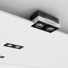 AISA 2x50W GU10 Stropní, vestavné, bodové, bezrámečkové svítídlo, výklopné +-30°, těleso kov, povrch černá, pro žárovku 2x50W, GU10 ES50, 230V, IP20, rozměry 95x120mm, h=140mm náhled 9