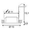 MARI 1x35W GU10 Stropní, podhledové svítidlo, těleso kombinace plast, kov bílá, pro žárovku 1x35W, GU10, 230V, rozměry d=130mm h=140mm náhled 4