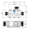 ALZENAU 3, IP68 Propojovací, rozbočovací krabice materiál plast černá, pro 3 kabely d=5-12mm, vodiče 3x0,5-2,5mm2, 230V, IP68, rozměry 138x78x35mm náhled 2