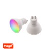 LED 5W, GU10 Světelný zdroj, žárovka LED 5W, GU10, ES50, pomocí app v telefonu Tuya WiFi, BT, lze nastavit teplotu CCT teplá 2700K - denní 6500K, stmívat, RGB, vyp/zap vyzař úhel 120°, Ra80, 230V, d=50mm, l=55mm náhled 1