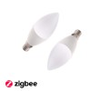 Smart bulb E14 CCT RGB ZigBee Světelný zdroj, žárovka, plast opál, LED 5W, 350lm,  E14, TUYA, smart telefon ZigBee, lze nast teplota CCT teplá 3000K - denní 6000K, Ra80, RGBW, IP20, 230V, d=37mm, l=120mm náhled 2