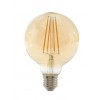 LED žárovka retro 4W Světelný zdroj, základna kov, difuzor sklo jantar, žárovka LED 4W, E27, COB, teplá 2200K, 370lm, Ra80, 230V, rozměry d=95mm, l=140mm náhled 2