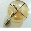 LED žárovka retro 4W Světelný zdroj, základna kov, difuzor sklo jantar, žárovka LED 4W, E27, COB, teplá 2200K, 370lm, Ra80, 230V, rozměry d=95mm, l=140mm náhled 3