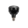 LED žárovka 35W E27, PAR30 Světelný zdroj bodová LED žárovka, materiál hliník, povrch černá, LED 35W, E27 PAR30, denní 6500K, 3500lm, Ra85, vyzař. úhel 24°, střední životnost 25.000h, rozměry d=93mm, l=118mm s ventilátorem náhled 3