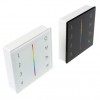 KADET - RF-DIM RGBW NO 4Z VÝPRODEJ RF bezdrátový nástěnný RF dálkový ovladač pro řízení RGBW LED pásků dosah až 30m, 4 nezávislé zóny, napájení baterie 2xAAA 1,5V, barva bílá rozměry 86x86x21mm náhled 2
