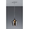 WINEGLASS 60W E27 Závěsné svítidlo, tvar sklenice, materiál kov, povrch hliník, kryt sklo čiré kouř, pro žárovku 1x60W, E27, 230V, IP20, tř.1, d=200mm, závěs l=1300mm, lze zkrátit. náhled 4