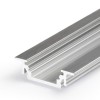 GLAUX PROFIL 24x7mm Vestavný, profil pro LED pásky, materiál hliník, povrch černý, max šířka LED pásků w=10mm, rozměry 24x7mm, l=2000mm náhled 4