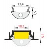 GLAUX PROFIL 24x7mm Vestavný, profil pro LED pásky, materiál hliník, povrch černý, max šířka LED pásků w=10mm, rozměry 24x7mm, l=2000mm náhled 9