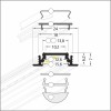 GLAUX PROFIL 24x7mm Vestavný, profil pro LED pásky, materiál hliník, povrch černý, max šířka LED pásků w=10mm, rozměry 24x7mm, l=2000mm náhled 10