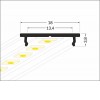 SOPHI PROFIL 18x3,8mm Přisazený profil pro LED pásky, materiál hliník surový, max šířka LED pásků w=12mm, rozměry 18x3,8mm, l=2000mm, montáž pomocí šroubů nebo adhezních pásků náhled 5