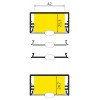BARTIAS PROFIL 53x28mm Přisazený profil pro LED pásky, materiál hliník, povrch bílý, max šířka LED pásků w=50mm, rozměry 53x28mm, l=2000mm náhled 8