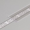 DNE 19,2x0,8mm VÝPRODEJ Nasouvací difuzor k profilu pro LED pásky, materiál polykarbonát PC/PP, povrch transparentní, propustnost 90%, rozměry 19,2x0,8mm, l=2000mm náhled 2