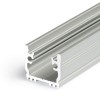 FALLO PROFIL DO PODLAHY, 15,8x13,7mm Podlahový pochozí LED profil pro LED pásky, materiál hliník, povrch elox šedostříbrný mat, max šířka LED pásků w=12mm, IK08 (5J), rozměry 15,8x13,7mm, l=2000mm náhled 1
